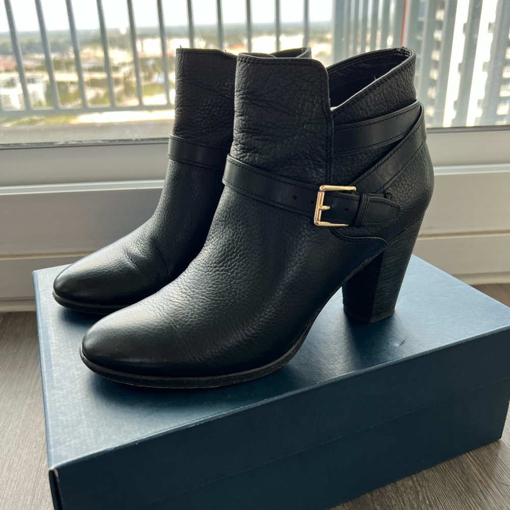 Cole Haan Leather Hayes Strap Bootie Size 7.5